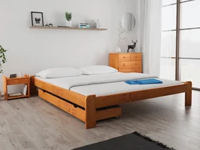 Łóżko ADA 160 x 200 cm, olcha Stelaż: Ze stelażem listwowym elastycznym, Materac: Materac Deluxe 10 cm