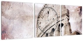 Obraz - Koloseum, Rzym, Włochy (z zegarem) (90x30 cm)