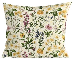 Dekoracyjna poszewka na poduszkę HERBELLE 45x45 cm, kremowy