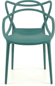 Petrolowy plastikowy krzesło KATO