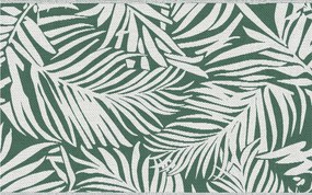 Outsunny Dywanik zewnętrzny dwustronny, odporny na warunki pogodowe, z motywem liści, 152 x 243 cm Ciemnozielony | Aosom PL