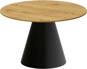 Okrągły stolik Pineto Mini Hubertus dąb / połysk