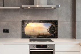 Szklany Panel Symbol Wiary: Święty Krzyż