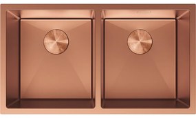 Mexen Binox zlewozmywak stalowy 2-komorowy 800 x 450 mm, miedź - 6421802000-65