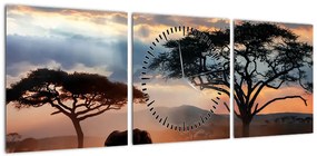 Obraz - Park Narodowy Serengeti, Tanzania, Afryka (z zegarem) (90x30 cm)