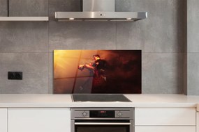 Szklany Panel Tancerze w Deszczu i Dymie