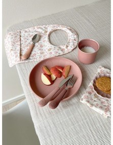 Czerwono-łososiowe sztućce dla dzieci z silikonu 3 szt. Rose Mix – Cam Cam Copenhagen