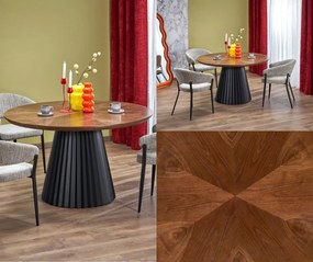 Okrągły stół w kolorze orzechowym Hevelius Halmar