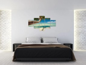Obraz - Czyste morze z palmą (125x70 cm)