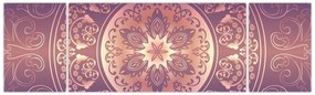 Obraz - Mandala na fioletowym gradiencie (170x50 cm)