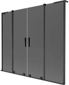 Mexen Velar L Duo parawan nawannowy 2-skrzydłowy rozsuwany 200 x 150 cm, grafit, czarny - 896-180-003-42-70