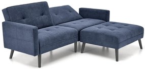 Sofa rozkładana CORNELIUS niebieska HALMAR