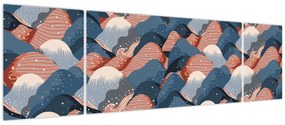 Obraz - Fale i wzgórza (170x50 cm)
