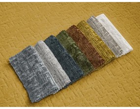 Musztardowa rozkładana sofa z tkaniny szenilowej 228 cm Neyo – Bobochic Paris