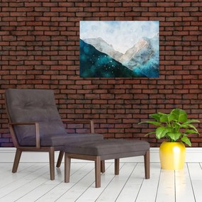 Obraz - Rysunek gór (70x50 cm)