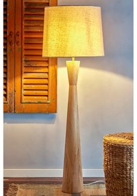 Beżowa lampa stojąca z tekstylnym kloszem (wysokość 130 cm) Leonor – Bloomingville