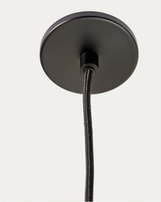 Czarna lampa wisząca z metalowym kloszem Nuvira – Kave Home