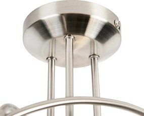 Klasyczna lampa sufitowa stalowa 3-światłowa - Fortress