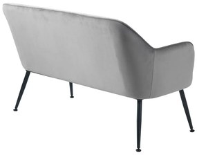 Jasnoszara aksamitna sofa 129 cm Berrie – Unique Furniture