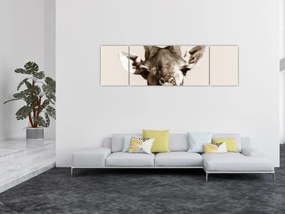 Obraz - Portret żyrafy, vintage (170x50 cm)