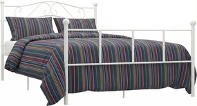 Białe metalowe łózko małżeńskie 180x200 cm N5-B70