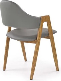 Krzesło na metalowym stelażu pokryte ekoskórą K247