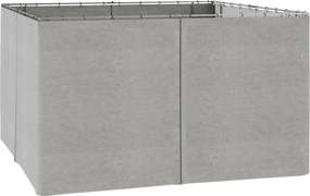 Outsunny Zasłony do pawilonu zestaw 4 sztuk jasnoszare do altany 3x4m 352x205 cm | Aosom PL