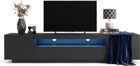 Szafka Rtv Czarny Ścienna Lub Stojąca Mat T8-M12