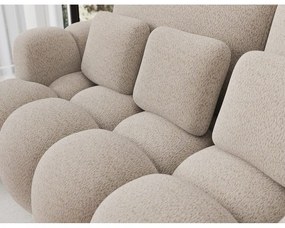 Beżowa rozkładana sofa z materiału bouclé 256 cm Cotonn – ELTAP