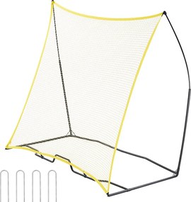 Siatka do Odbijania Piłki Nożnej SucceBuy Soccer Rebounder 213 x 213 cm Przenośna Siatka Treningowa do Treningu