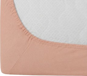 PrzytulneMieszkanie.pl Prześcieradło jersey BASIC morelowe 90 x 200 cm