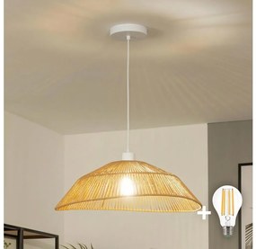 Brilagi - Lampa LED wisząca na przewodzie CERIA BOHO 1xE27/40W/230V śr. 50 cm brązowa