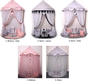 Szaro-czarny baldachim dla chłopca z batmanem A6-R50