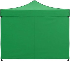 Pawilon ogrodowy eventowy FGA9, 3x3 m, automatyczny ze ściankami - namiot zamykany, zielony