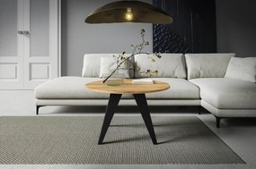 Designerski stolik do salonu na metalowej podstawie Fare