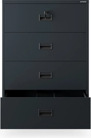 Szafa kartotekowa metalowa antracytowa: SARA XL V4, 900 x 1320 x 600 mm