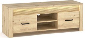 Nowoczesna szafka RTV podświetlana dąb artisan F9-L65