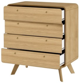 Wysoka komoda z drewna sosnowego w naturalnym kolorze 80x88 cm Cassie – Støraa