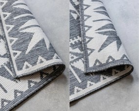 Dywan dwustronny zewnętrzny Gemini szaro-kremowy 80 cm x 150 cm