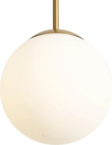 Lampa wisząca Art Deco złota ze szkłem opalowym IP44 - Flore