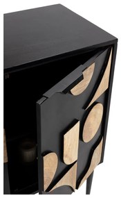 Czarna komoda z litego drewna mango 175x90x40 cm Navya – MOME