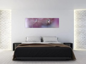 Obraz kropelek na puchu (170x50 cm)
