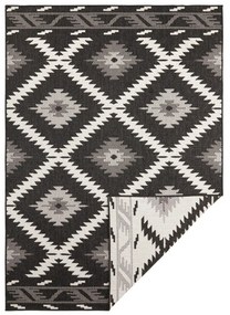 Czarno-kremowy dywan odpowiedni na zewnątrz NORTHRUGS Malibu, 80x150 cm