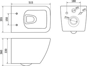 Mexen Vega miska wc Rimless z deską wolnoopadającą slim, duroplast, biała połysk - 30654000