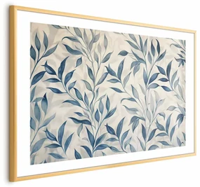 Plakat Motyw botaniczny 42x29,7 cm z ramą złotą z marginesem ARTGEIST B