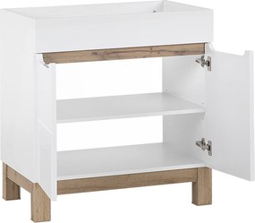 Stojąca szafka pod umywalkę wpuszczaną 80 cm, Bali 821, biała
