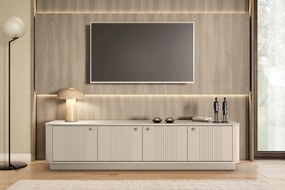 Szafka RTV Vesper 4D 187 cm - kaszmir / złote uchwyty