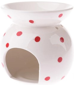 Porcelanowa lampa zapachowa Abuela biała,  9,8 x12,5 cm