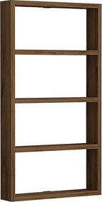 Designerska półka ścienna z 4 półkami z melaminowanego drewna H80 cm