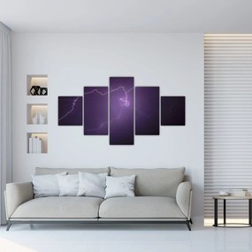 Obraz błyskawicy na niebie (125x70 cm)